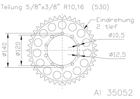 Couronne aluminium Supersprox