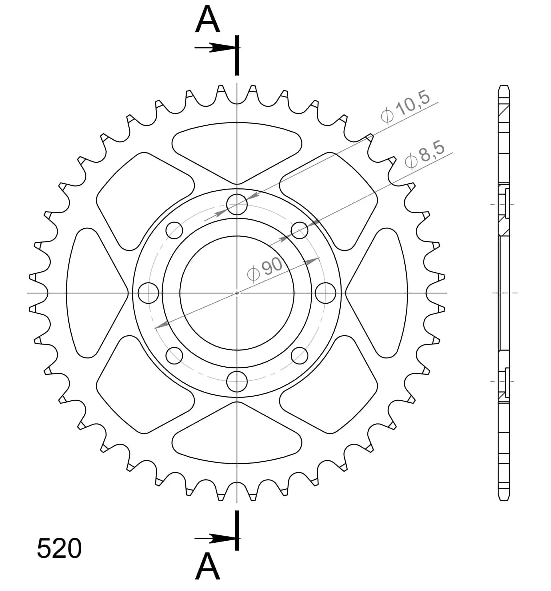 Corona de acero Supersprox