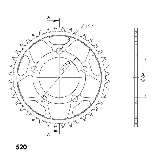 Hammasratas SUPERSPROX RFE-1225:41-BLK