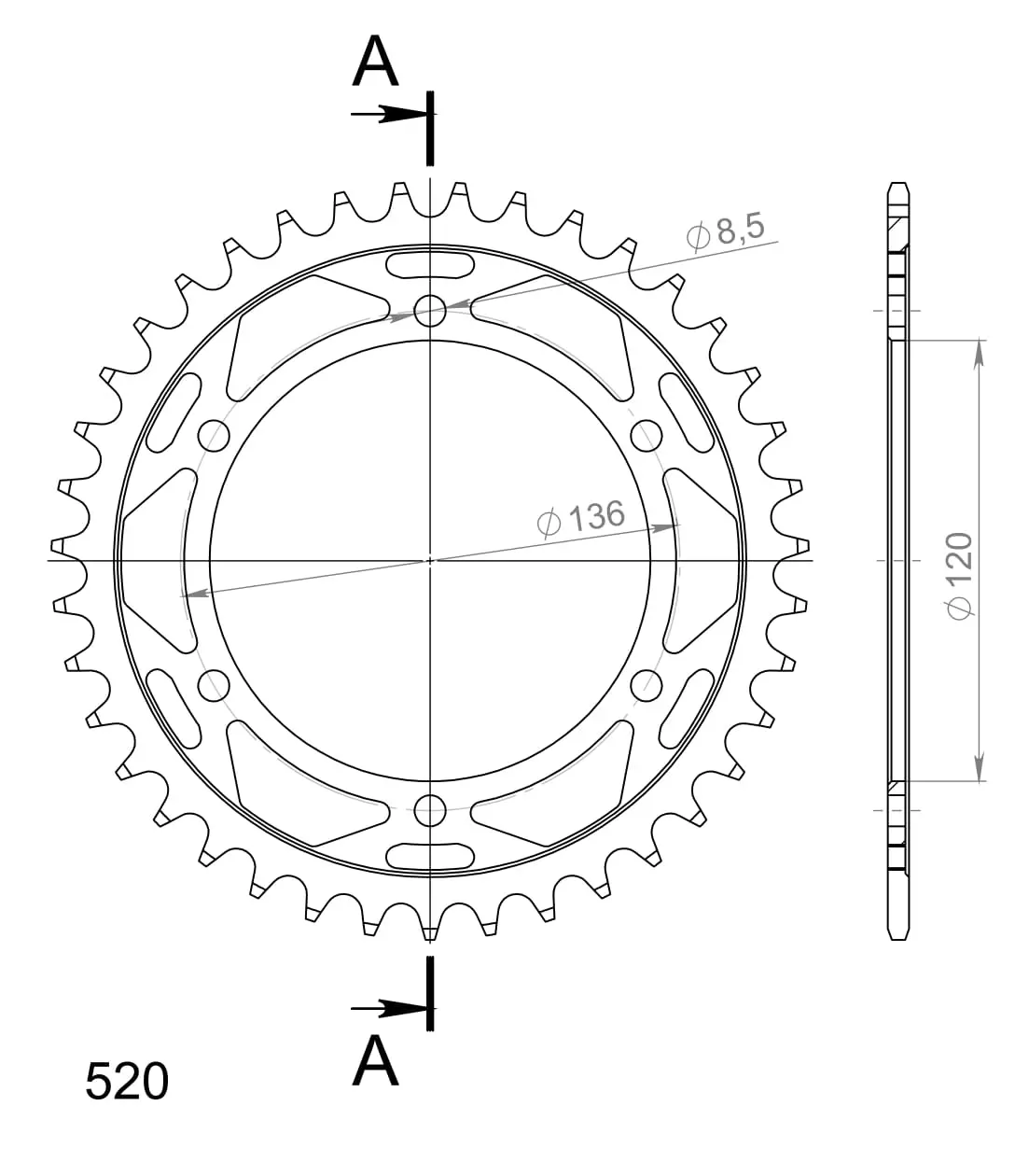 Steel sprocket Supersprox