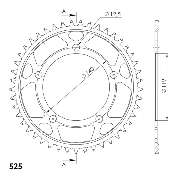 ترس خلفي SUPERSPROX RFE-1790:45-BLK 50-29064-45