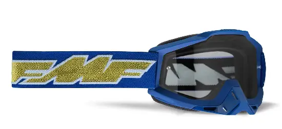 قناع FMF Powerbomb Rocket Deep Navy Gold بشاشة شفافة