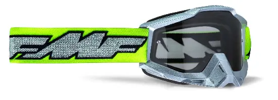 FMF Powerbomb Rocket Silver Lime 마스크 - 클리어 렌즈