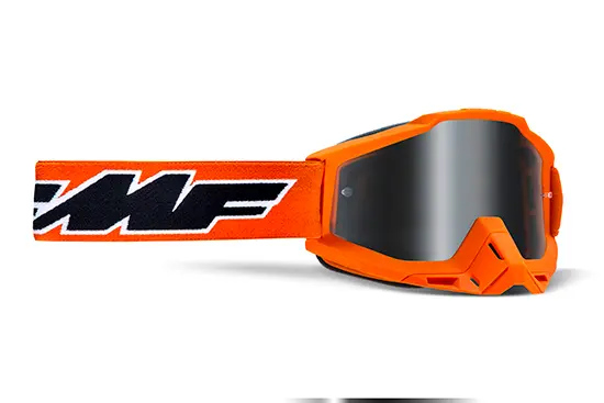 Masque FMF Powerbomb Rocket Orange écran miroir silver