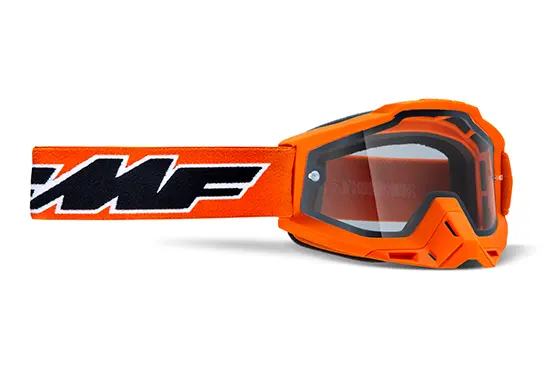 Masque FMF Powerbomb Enduro Rocket Orange - Écran transparent