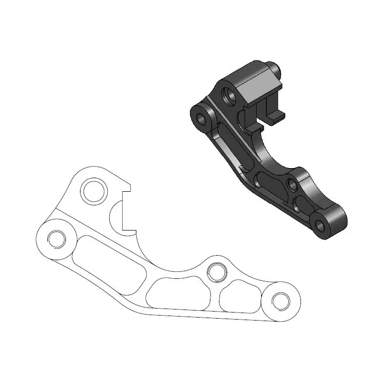 Adaptateur étrier MOTO-MASTER Support MM Oversize 260 Yamaha