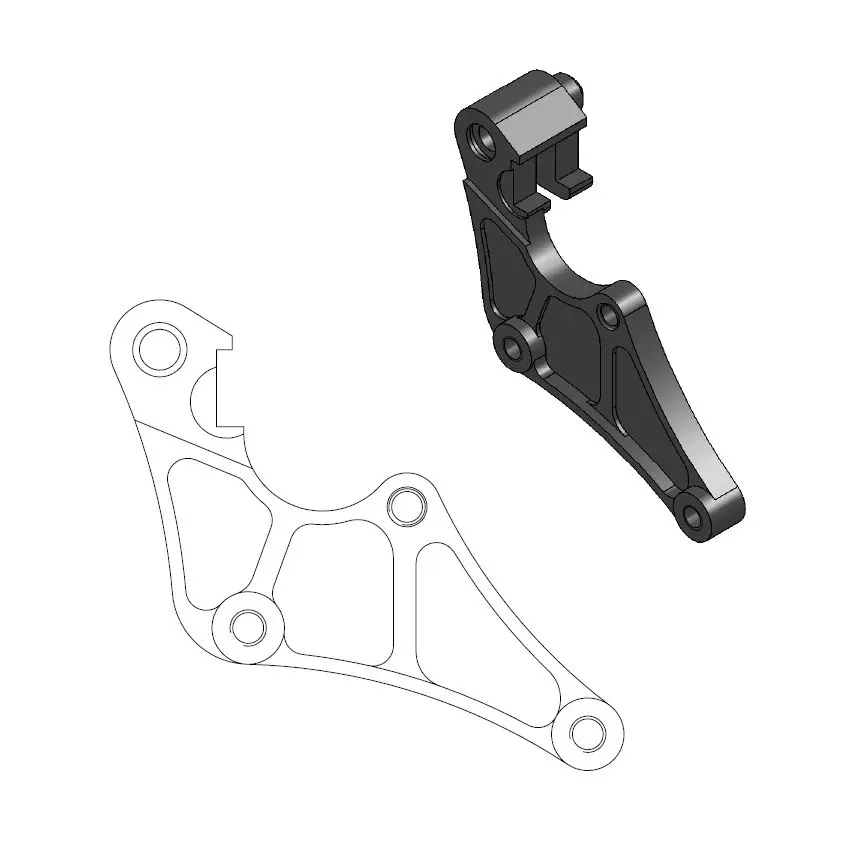 Adaptateur étrier Moto-Master Offroad MM SM Street Honda