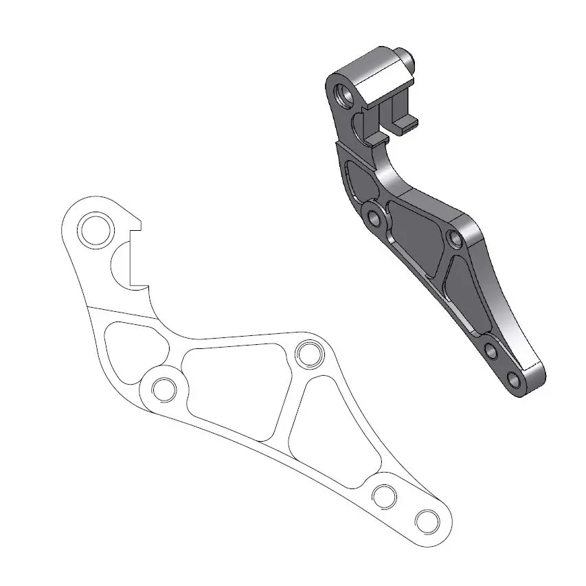 Support étrier Offroad MM SM Street KTM, HVA