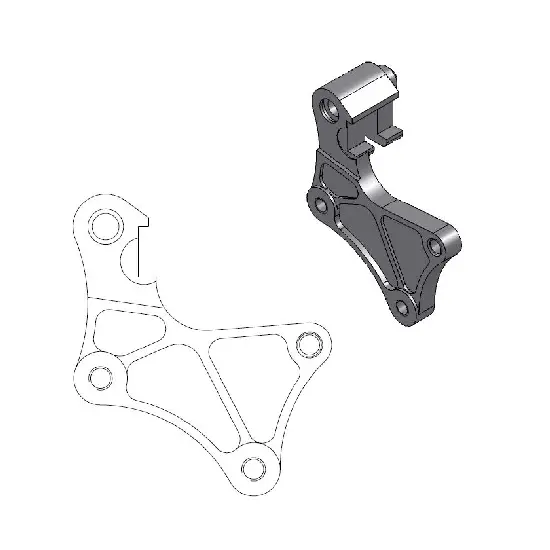 Adaptateur étrier MOTO-MASTER Support Offroad MM SM Street Yamaha TT600R