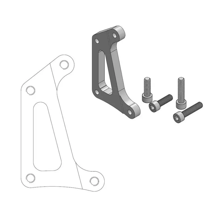 Adaptateur étrier MOTO-MASTER Support Offroad MM SM Racing Honda