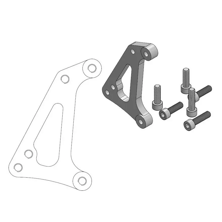 Adaptateur étrier MOTO-MASTER Offroad MM SM Racing KTM HVA
