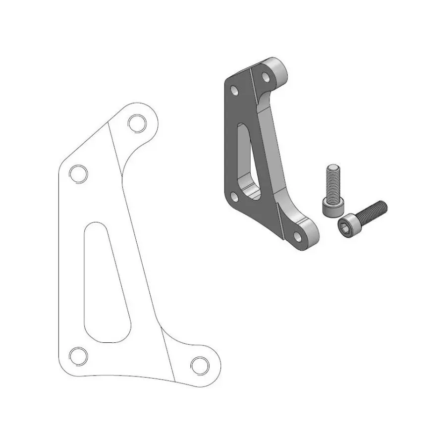 Adaptateur étrier Offroad MM SM Racing Yamaha Moto-Master