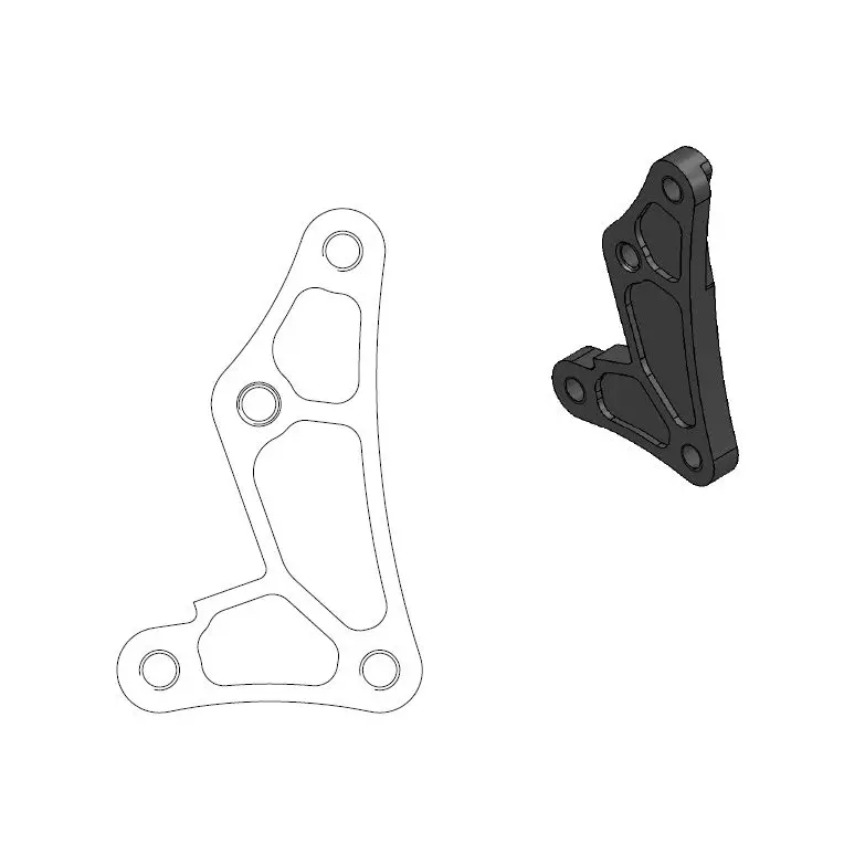 Adaptateur étrier Moto-Master Support Offroad MM Oversize CRF150