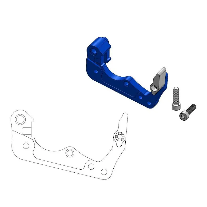 Adaptateur étrier avant Moto-Master Offroad MM 260 HVA bleu