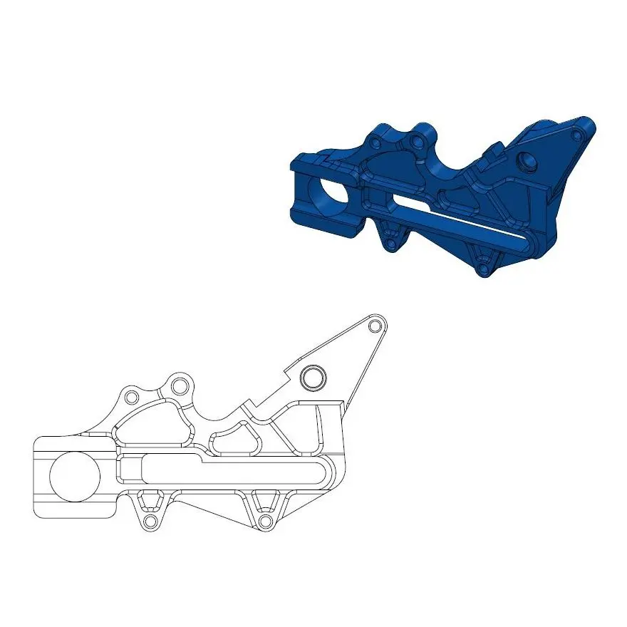 Support arrière Offroad MM 220 HVA bleu MOTO-MASTER