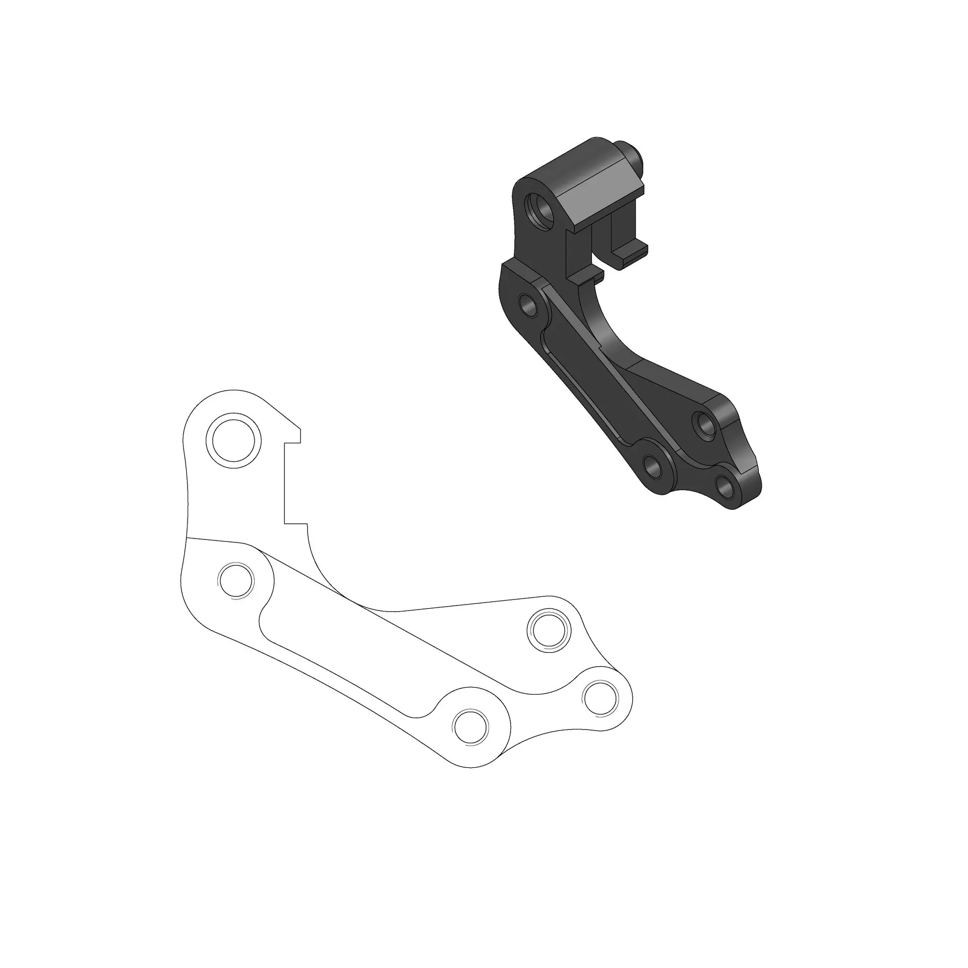 Support MM Oversize 270 HVA - Adaptateur étrier Moto-Master
