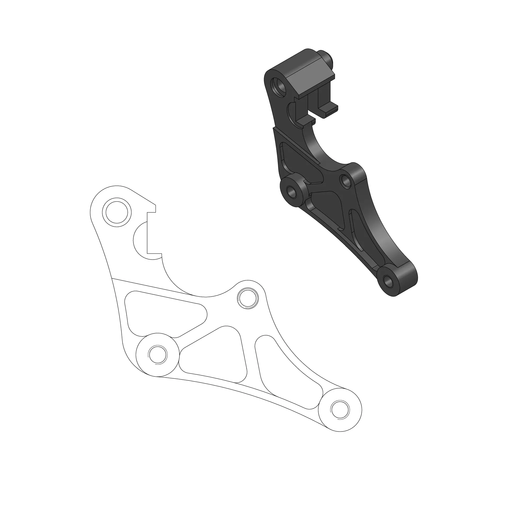 Adaptateur étrier Moto-Master Offroad MM SM Street Yamaha