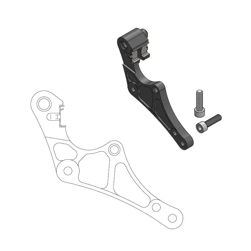 Support étrier Offroad MM SM Street HVA avec clip Magura
