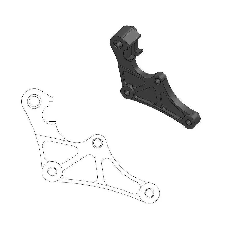 Adaptateur étrier MOTO-MASTER Support Offroad MM SM Yamaha YZ85