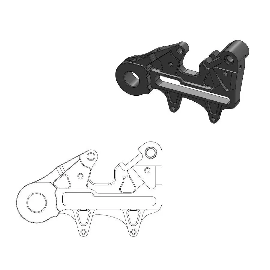 Support étrier arrière Oversize 240 MOTO-MASTER KTM HVA noir