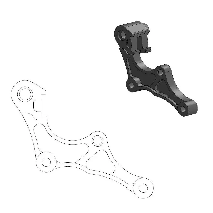 Adaptateur étrier Moto-Master Offroad MM SM Street Honda CRF 2019