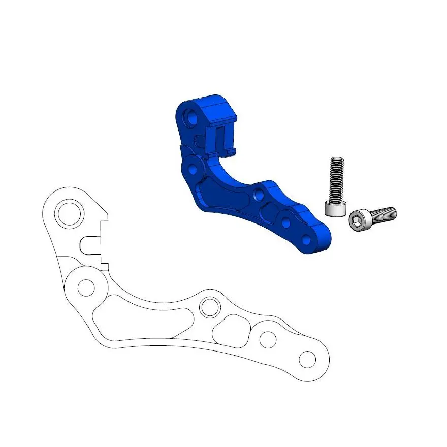 Adaptateur étrier MOTO-MASTER KTM/HVA Diam.260mm bleu