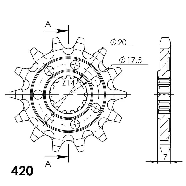 Pastorek výstupu z převodovky Supersprox CST-560 50-13027-14
