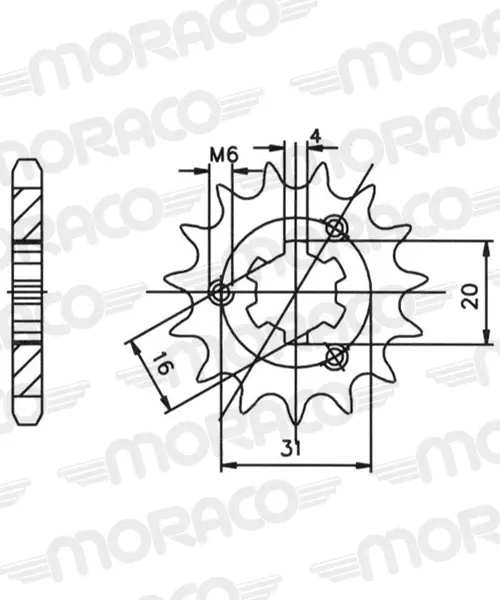 Pignon Esjot TT Kawasaki 428 - 15 dents - JTF416