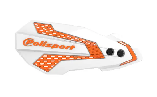 Handschützer MX Flow Polisport weiß/orange (2 Montagesätze)