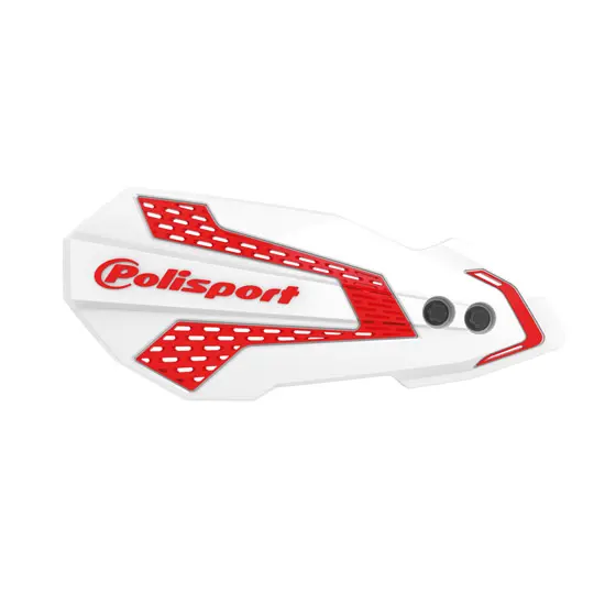 Protège-mains MX Flow Polisport blanc/rouge (2 kits de montage)