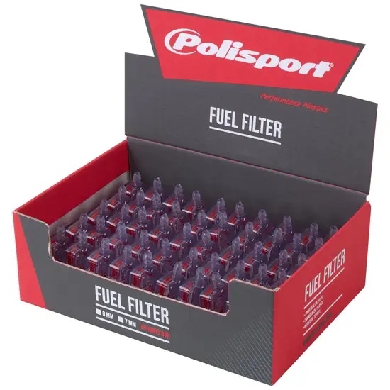 Filtre à essence Polisport rectangulaire d.6 mm (boîte de 50 pièces)