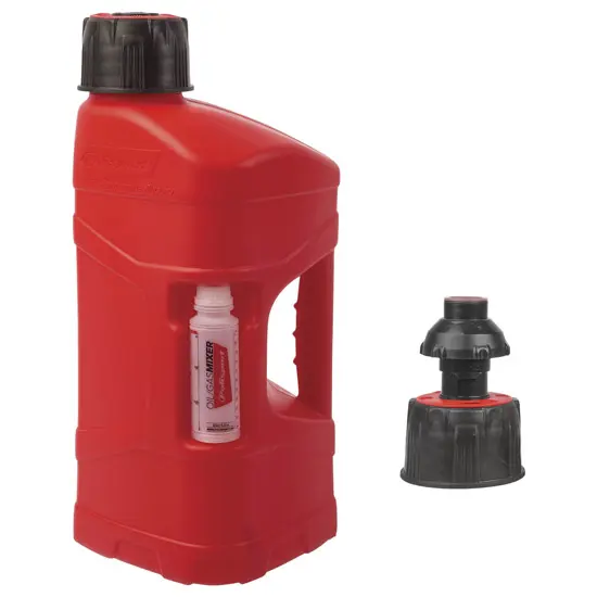 Bidon Polisport Prooctane 10 L rouge avec bouchon de remplissage rapide et doseur 125 mL