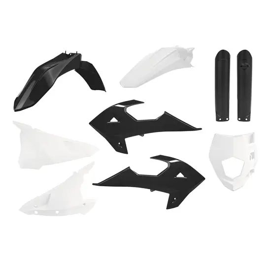 Komplettes Polisport Kit schwarz weiß