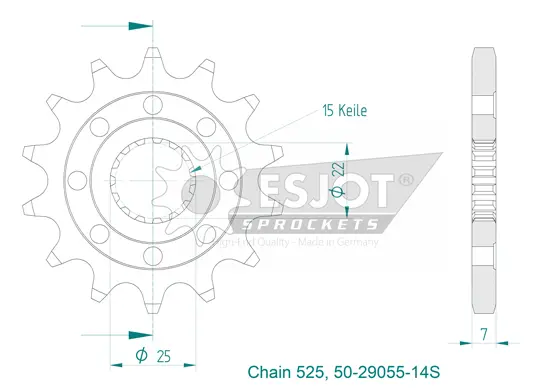 ترس SUPERSPROX CST-1802-14 50-29055-14S