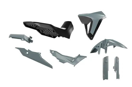 Kit plastique 7 pièces R'TECH Honda Transalp 750 2023-2025 Gris
