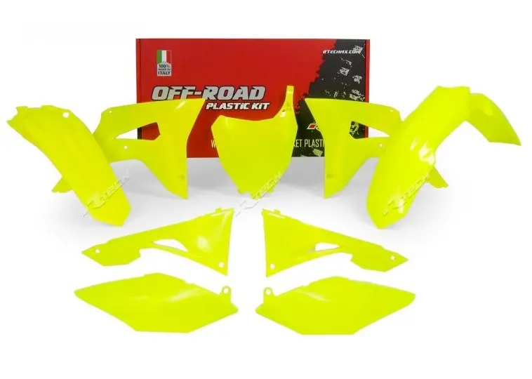 Kit plastique R'TECH Honda jaune fluo