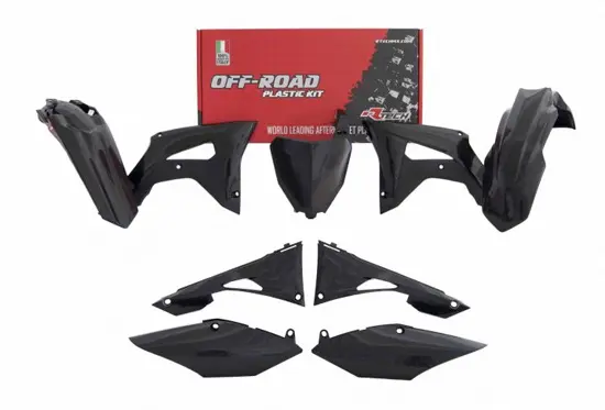 Kit plastique 6 pièces Honda CRF noir R'TECH