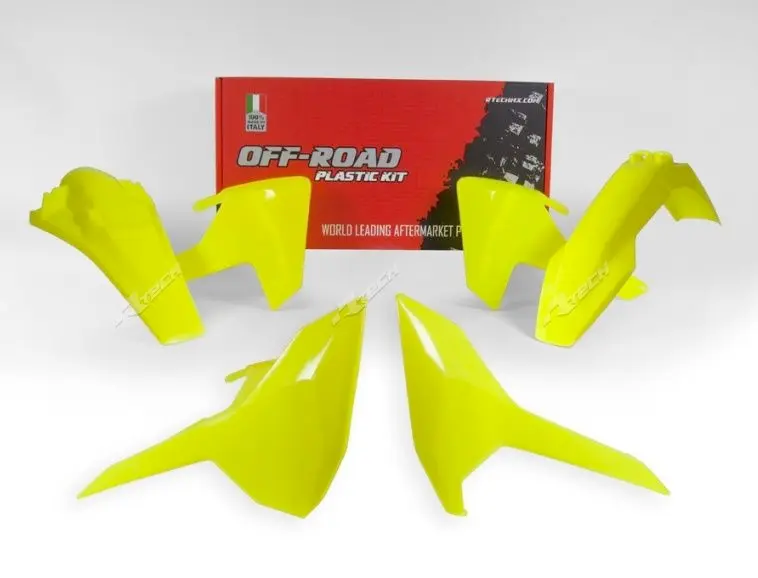 Kit plastique Husqvarna jaune fluo R'TECH