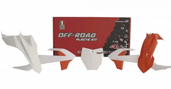 Kunststoff-Kit 4-teilig R'TECH KTM SX Orange/Weiß