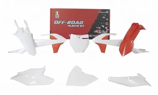 Kit plastique 6 pièces R'TECH KTM SX orange/blanc
