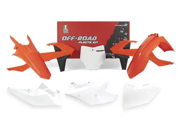 Kit plastique 6 pièces orange-blanc-noir R'TECH