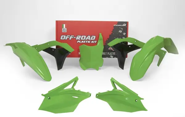 Kit plastique 5 pièces vert-noir R'TECH