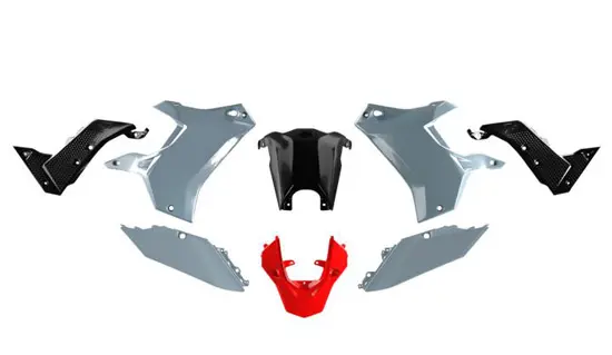 Kit plastique 8 pièces Yamaha T7 Gris/Noir/Rouge R'TECH