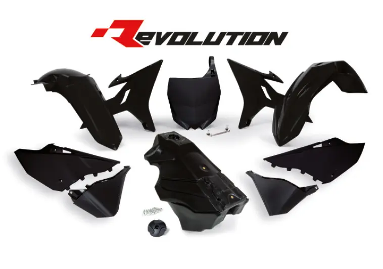 Plastik-Kit R'TECH Yamaha YZ Revolution schwarz