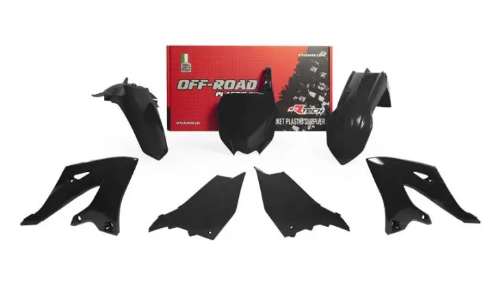 Kit plastique 5 pièces Yamaha YZ noir R'TECH