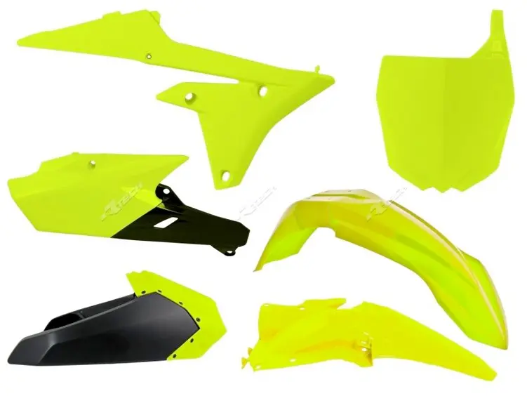 Kit plastique R'TECH Yamaha jaune fluo noir