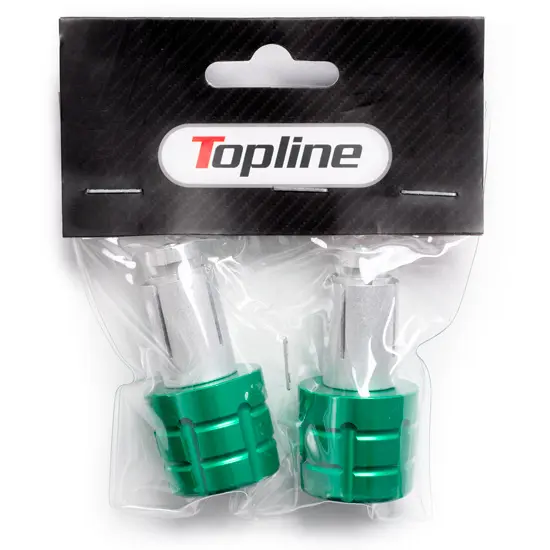 Embouts de guidon aluminium Topline 13-17 mm vert
