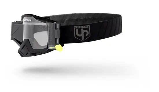 UP DESIGN 볼드 블랙 미드나이트 투명 롤오프 바이저