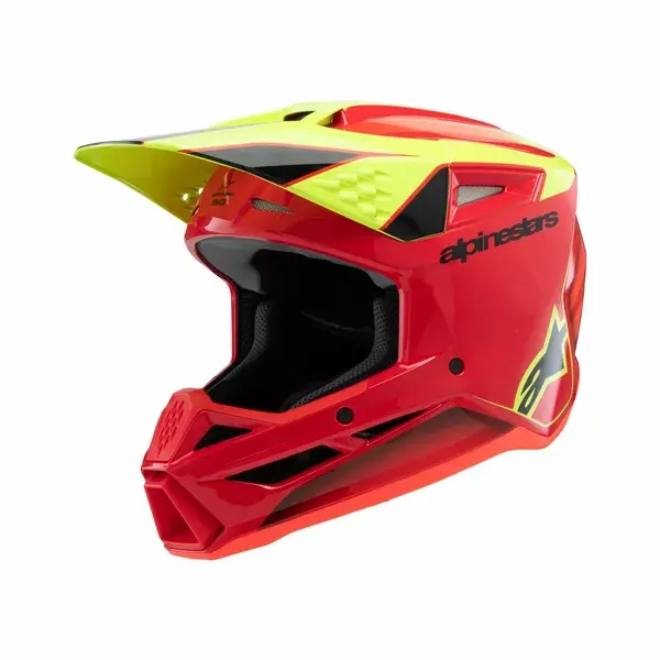 Přilba ALPINESTARS Youth SM3 Fray červená/žlutá/černá