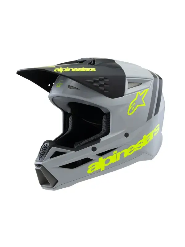 Přilba ALPINESTARS YTH SM3 Radium šedá/černá/žlutá